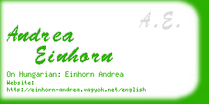 andrea einhorn business card